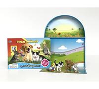 Phidal Baby Animals My Mini Busy Books - Activity Books for kids, 10-page storybook, 4 figurines, a foldable play mat