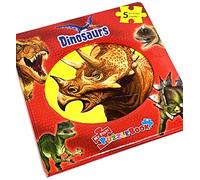Phidal Dinosaurs My First Puzzle Book - Jigsaw Puzzles for kids, 10-page board book, 5 puzzles to enjoy