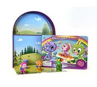 Phidal Dragon Friends My Mini Busy Books - Activity Books for kids, 10-page storybook, 4 figurines, a foldable play mat