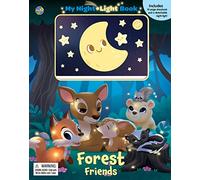 Phidal Forest Friends My Night Light Book - Bedtime book for babies, 14-page storybook, 1 bedside night-light