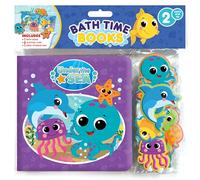 Phidal Under the Sea Bath Time Books - Activity Books for kids, Bath book, 6 Padded suction cups, 1 Mesh bag