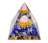 PHIEZC Orgone Amethyst Pyramid Crystal Orgonite Pyramid Reiki Pyramid Amethyst for Meditation Chakra Healing Yoga Spiritual Gifts 5cm
