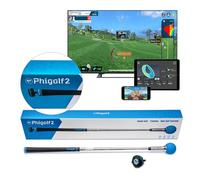 PHIGOLF Phigolf2 Golf Simulator Software Updated - Golf Simulators for Home, Golf Swing Trainer with Upgraded Motion Sensor & 3D Swing Analysis, Compatible WGT/E6 Connect APP, Works with Smartdevices