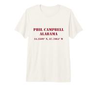 Phil Campbell Alabama Coordinates Souvenir Premium T-Shirt