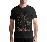 Phil Collins T Shirt Men's Cotton Short Sleeve T Shirt Fashion Round Neck Tees (3X-Large)