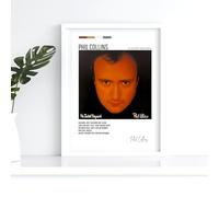 Phil Collins White No Jacket Required Tracklist Lyrics Quotes Tour Retro Album A4 A3 Music Wall Art Print Unframed Poster Concert Festival Glossy Artwork Unique Home Décor Gift Bedroom (A3)