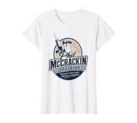 Phil McCrackin Caulking, Airport Exchange Value Graphic T-Shirt, Women, White, S