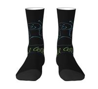 Phil Singer Collins socks contrasting color mid-calf socks - classic music style, personalized trendy design for sports, daily wear, music lovers gift