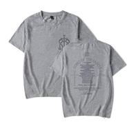 Phil Wickham Song of The Saints Album Print T-Shirt Men Women O-Neck Fashionable Short Sleeve (Grey,XL)