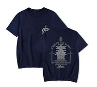 Phil Wickham Song of The Saints Album Print T-Shirt Men Women O-Neck Fashionable Short Sleeve (Navy,M)