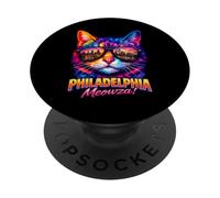Philadelphia Cat | Trendy Cool Hip Fun Brotherly Sunglasses PopSockets Adhesive PopGrip