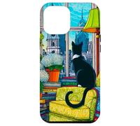 Philadelphia City Skyline Tuxedo Cat Illustration Case for iPhone 12 Pro Max