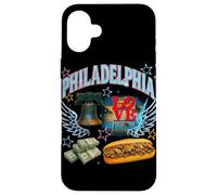 Philadelphia Cityscape Liberty Bell Cheesesteak Case for iPhone 16 Plus