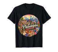 Philadelphia, PA Pennsylvania, USA, Value Graphic T-Shirt, Men, Black, L