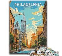 Philadelphia Pennsylvania Jigsaw Puzzles for Adults 1000, Help The Brain Exercise Addictive Toys to Cultivate Patience Unique Challenge Game 1000pcs(50x75cm)