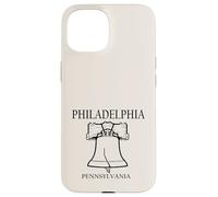 Philadelphia Pennsylvania Minimalist City Travel Souvenir Case for iPhone 15