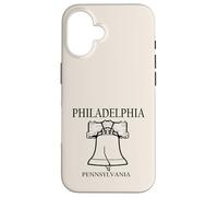 Philadelphia Pennsylvania Minimalist City Travel Souvenir Case for iPhone 16