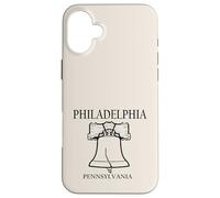 Philadelphia Pennsylvania Minimalist City Travel Souvenir Case for iPhone 16 Plus