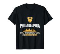 Philadelphia Pride Liberty Bell Heart Skyline Graphic Print T-Shirt