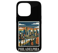 Philadelphia Skyline Pennsylvania Retro Vintage Art Case for iPhone 13 Pro