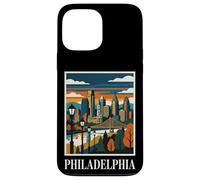 Philadelphia Skyline Pennsylvania Retro Vintage Art Case for iPhone 13 Pro Max