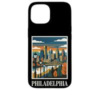 Philadelphia Skyline Pennsylvania Retro Vintage Art Case for iPhone 15