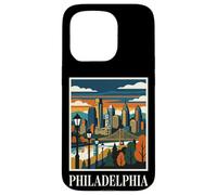 Philadelphia Skyline Pennsylvania Retro Vintage Art Case for iPhone 15 Pro