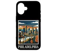 Philadelphia Skyline Pennsylvania Retro Vintage Art Case for iPhone 16