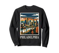 Philadelphia Skyline Pennsylvania Retro Vintage Art Sweatshirt