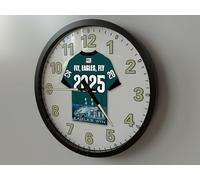 PHILADELPHIA SUPERBOWL 59 CHAMPIONS 10 INCH (25cm) WALL CLOCK - AMERICAN FOOTBALL GIFTS - WORLD CHAMPION EAGLES GLOW IN THE DARK WALL CLOCK