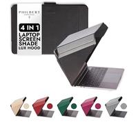 Philbert Design Sun Shade and Privacy Lux Hood | Universal for 12"-13"-14" Laptops | Black | Eco-Friendly Materials | Glare Reduction | Heat Resistant | Foldable/Portable | Patent no. D790551