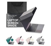Philbert Slim Hood - Sun Visor & Privacy Screen for 15-16'' Laptop | Heat Protection | Glare Reduction | Foldable | Universal | Environmentally Friendly Materials | Black - Patent No. D790551