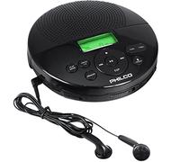 Philco Bluetooth Personal CD Player - MP3 Playback, FM Radio, 60s Shockproof, Built-in Speaker, Earbuds Included