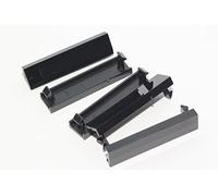 Philex 5 x Quarter Width 12.5mm x 50mm Black Modular Blanking Blank Plate