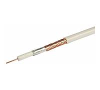 Philex White Single 1mm Solid Copper 75Ohm PF100 Digital Satellite Cable With Foam Filled PE Copper Foil & Bare Copper Braid - 100 Meter