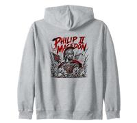 Philip II Of Macedon Ancient Greek King Warrior Zip Hoodie