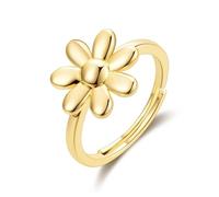 Philip Jones 18k Gold Plated Adjustable Daisy Ring