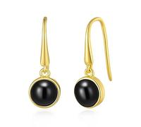 Philip Jones 18k Gold Plated Black Onyx Drop Earrings