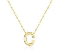 Philip Jones 18k Gold Plated Initial Necklace Letter C Created with Zircondia® Crystals