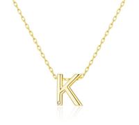 Philip Jones 18k Gold Plated Initial Necklace Letter K Created with Zircondia® Crystals