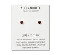 Philip Jones 18k Gold Plated June (Alexandrite) Birthstone Earrings Created with Zircondia® Crystals