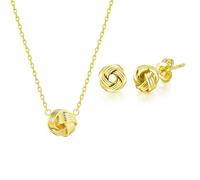 Philip Jones 18k Gold Plated Love Knot Set