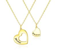 Philip Jones 18k Gold Plated Mother and Daughter Necklace Set