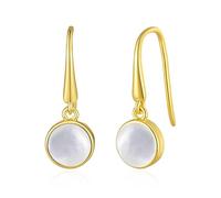 Philip Jones 18k Gold Plated Mother of Pearl Drop Earrings
