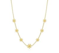 Philip Jones 18k Gold Plated Multi Daisy Necklace