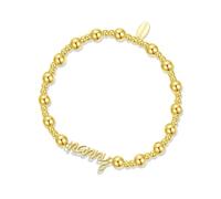 Philip Jones 18k Gold Plated Nanny Beaded Stretch Bracelet