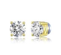 Philip Jones 18k Gold Plated Round Magnetic Clip On Stud Earrings Created with Zircondia® Crystals