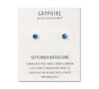 Philip Jones 18k Gold Plated September (Sapphire) Birthstone Earrings Created with Zircondia® Crystals