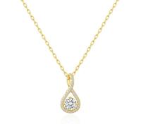 Philip Jones 18k Gold Plated Solitaire Twist Necklace Created with Zircondia® Crystals