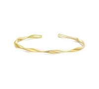 Philip Jones 18k Gold Plated Spiral Cuff Bangle